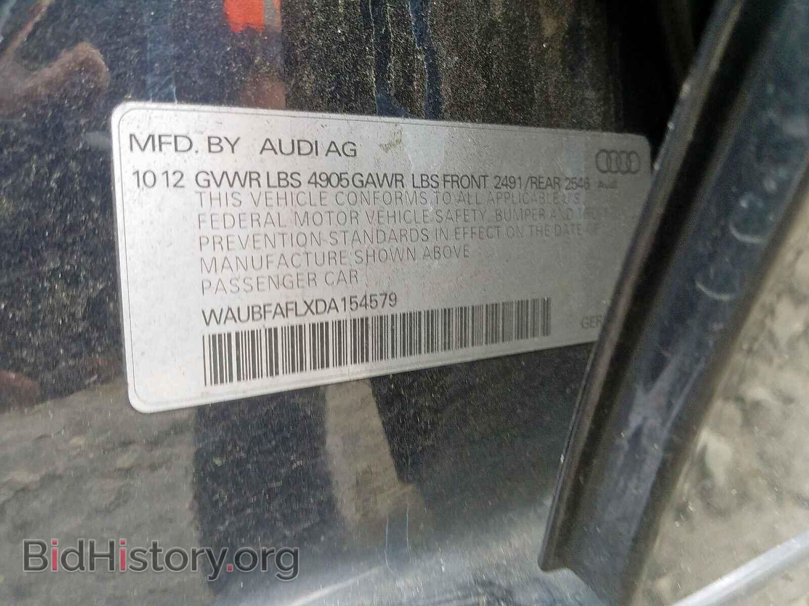 2013 AUDI A4 - VIN: WAUBFAFLXDA154579 - Фото 10