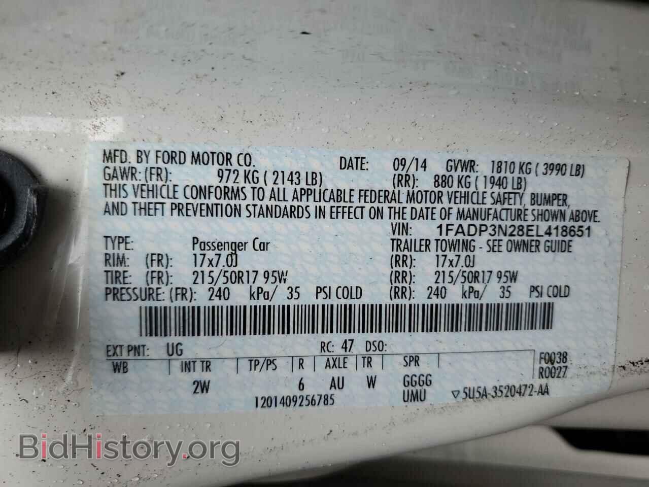 2014 FORD FOCUS - VIN: 1FADP3N28EL418651 - Photo 12