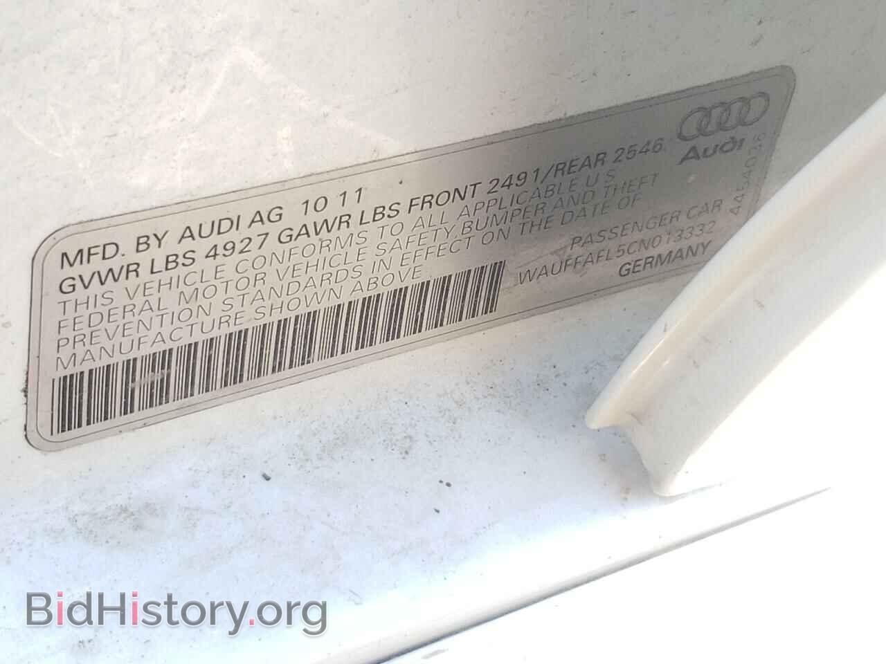 2012 AUDI A4 - VIN: WAUFFAFL5CN013332 - Фото 10