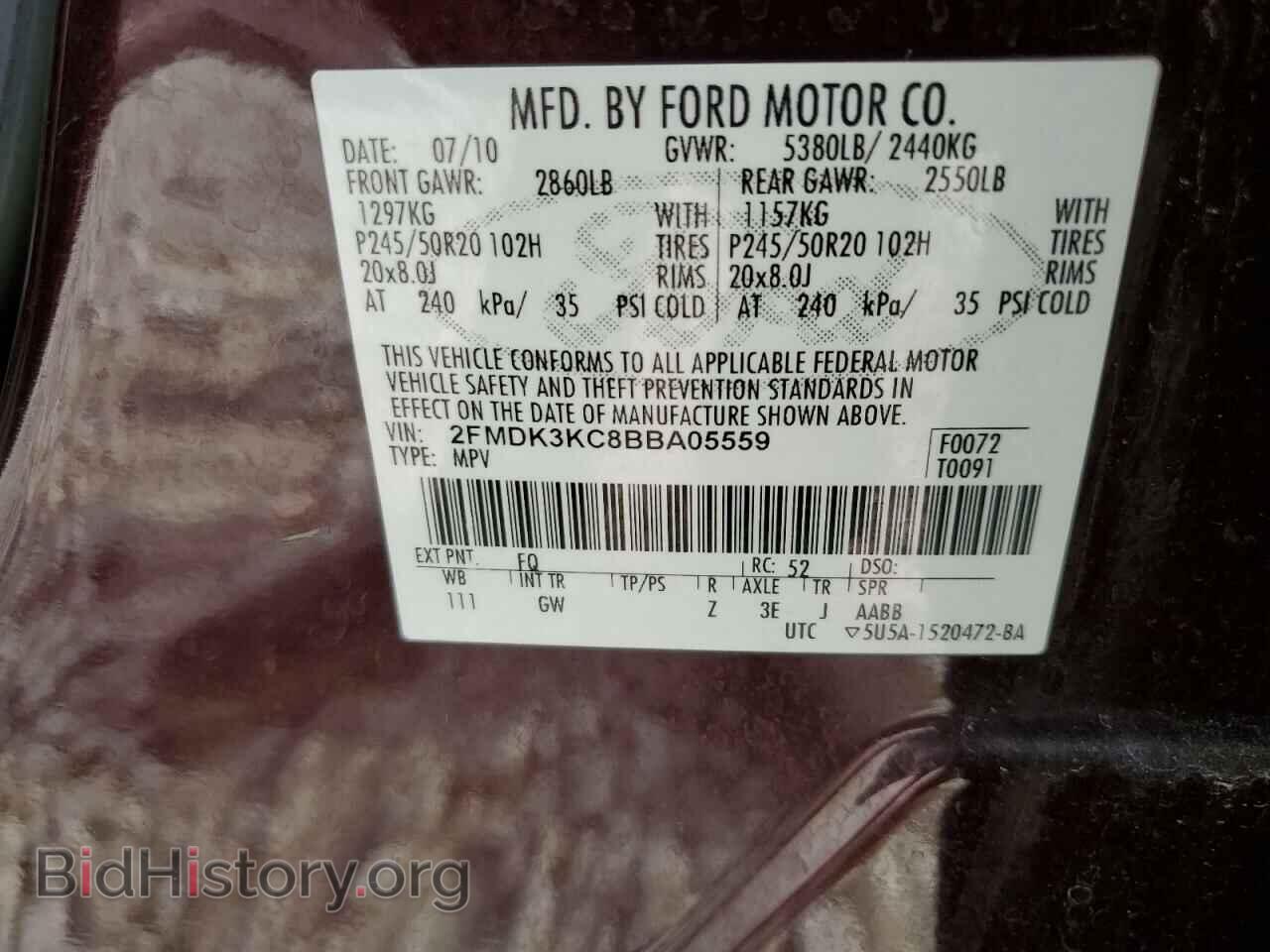 2011 FORD EDGE - VIN: 2FMDK3KC8BBA05559 - Photo 13