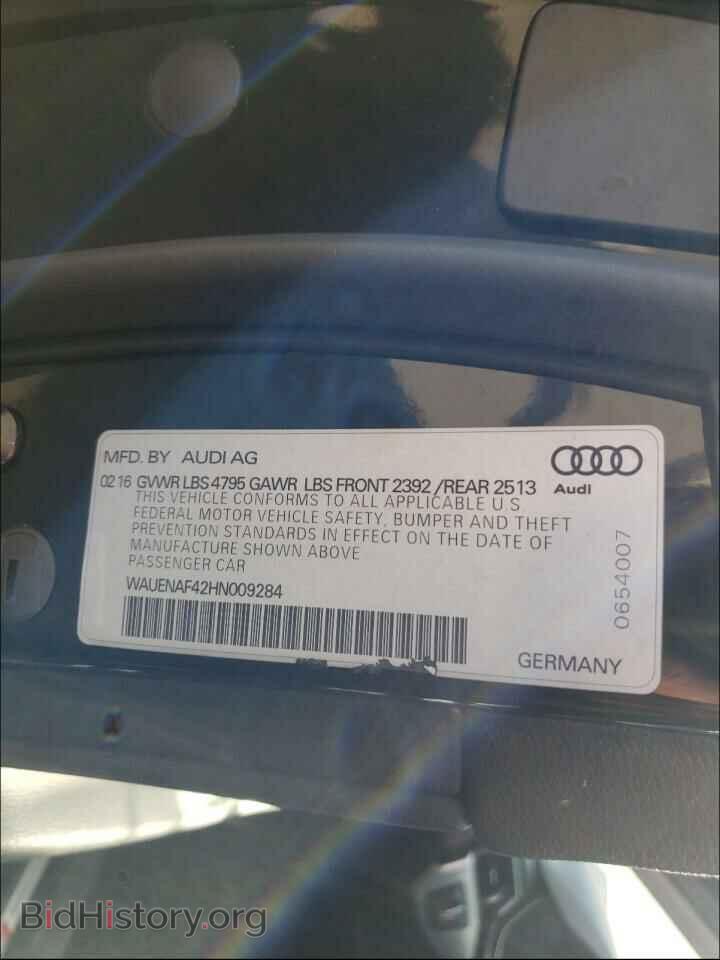 2017 AUDI A4 - VIN: WAUENAF42HN009284 - Фото 10