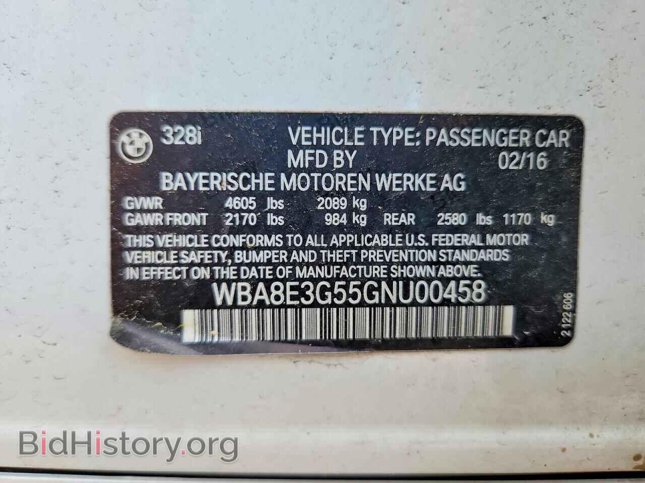 2016 BMW 3 SERIES - VIN: WBA8E3G55GNU00458 - Photo 12
