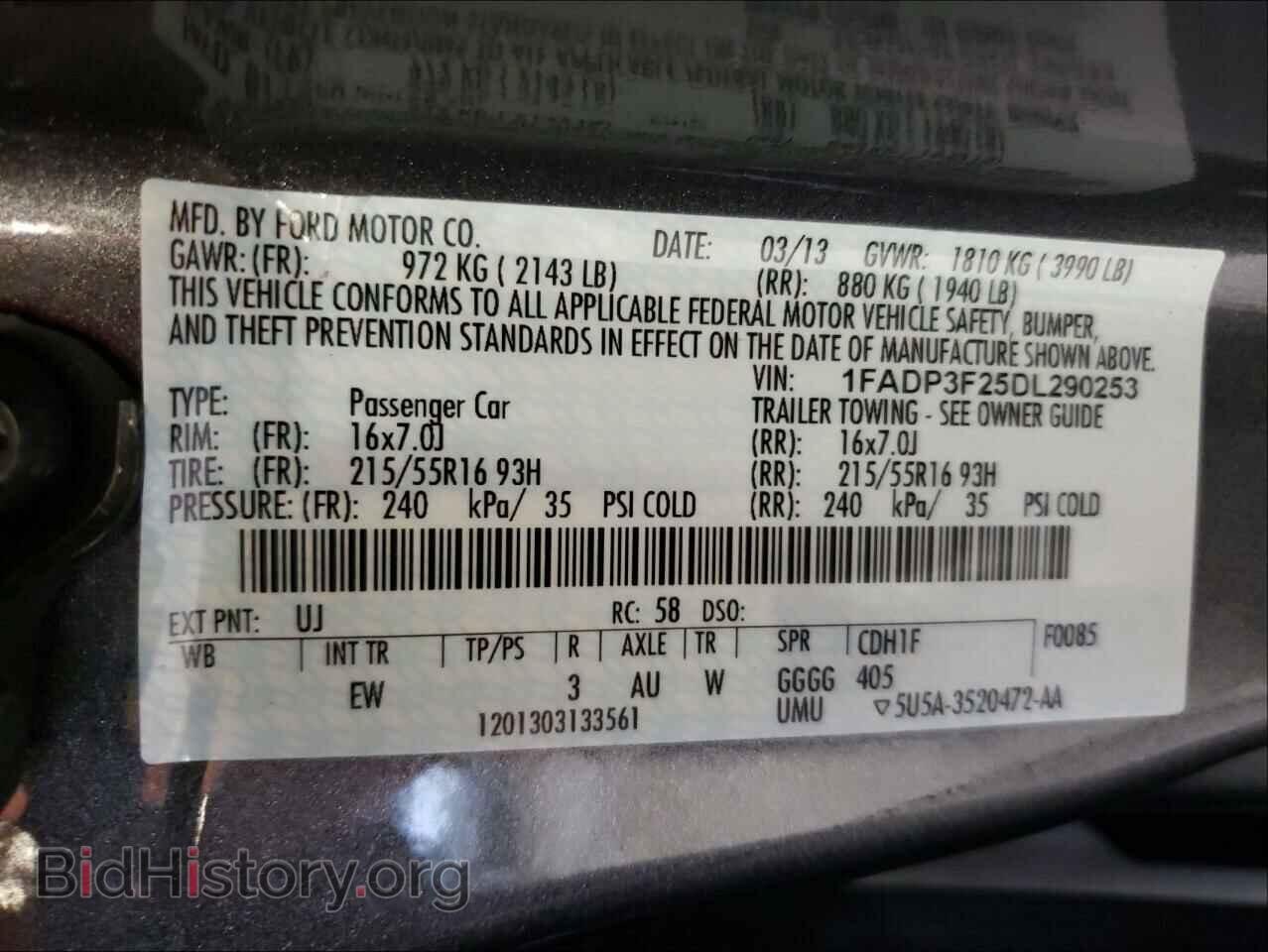 2013 FORD FOCUS - VIN: 1FADP3F25DL290253 - Photo 10
