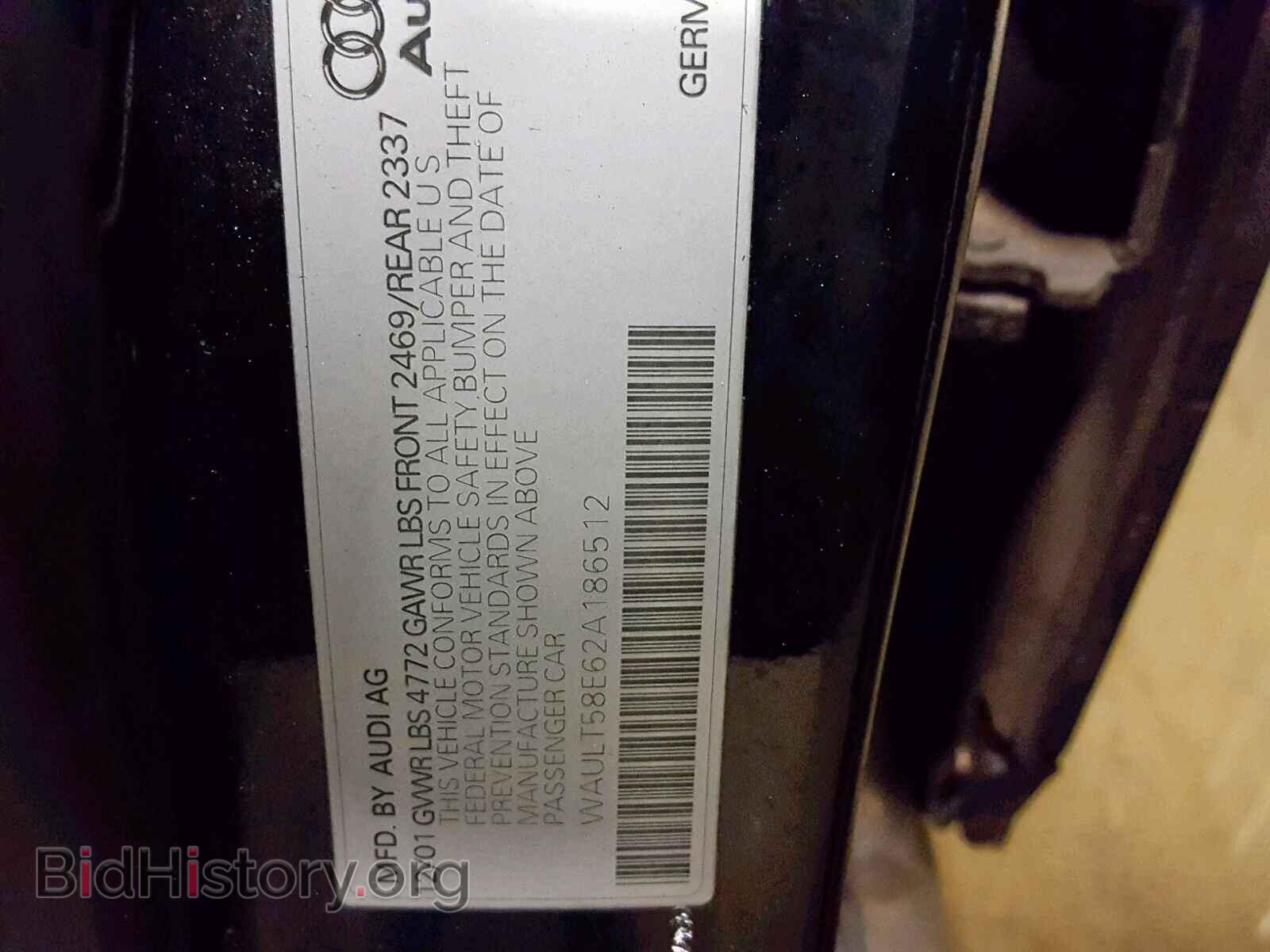 2002 AUDI A4 - VIN: WAULT58E62A186512 - Фото 10