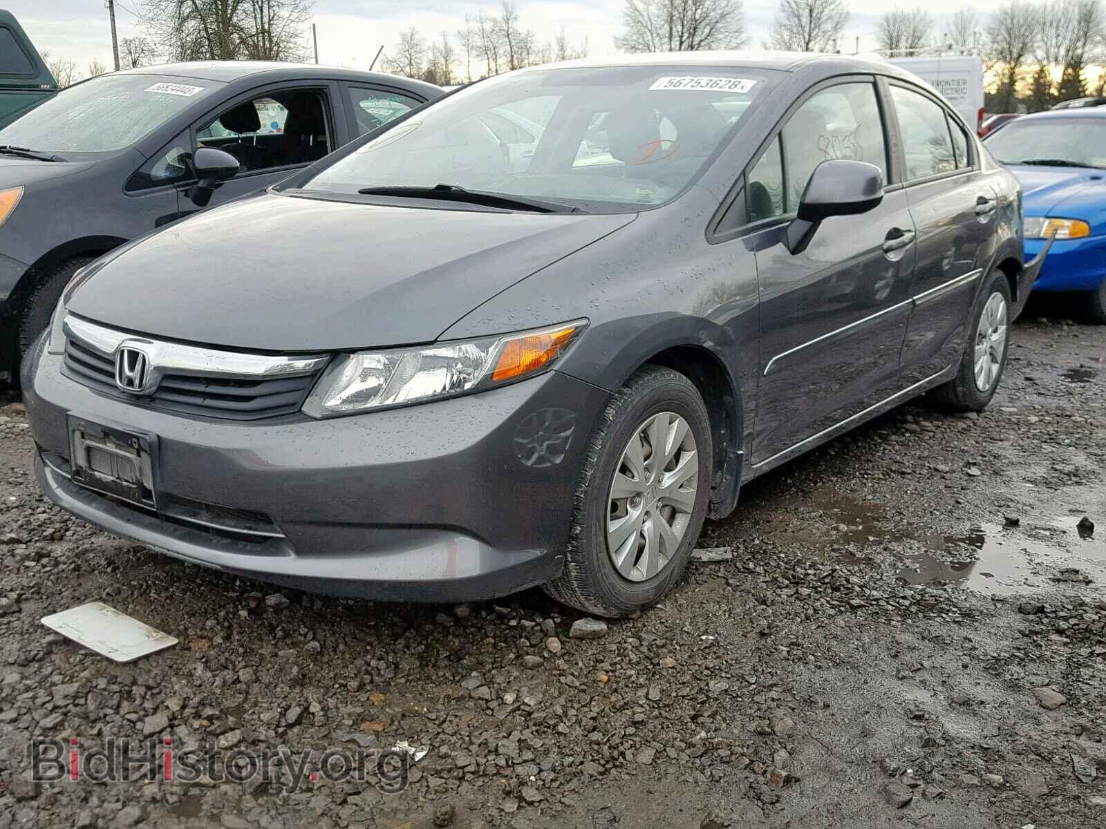 2012 HONDA CIVIC LX - VIN: 2HGFB2F59CH500372 - Фото 2