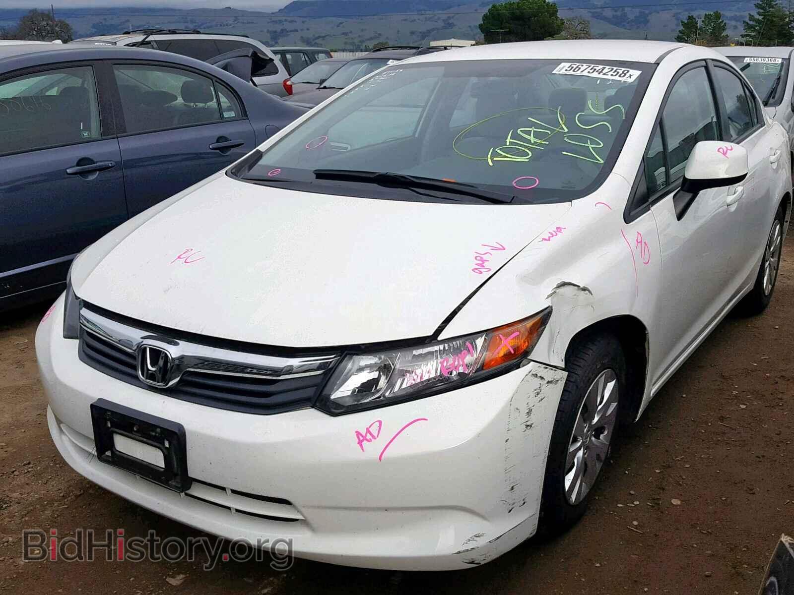 2012 HONDA CIVIC LX - VIN: 2HGFB2F5XCH595721 - Фото 2