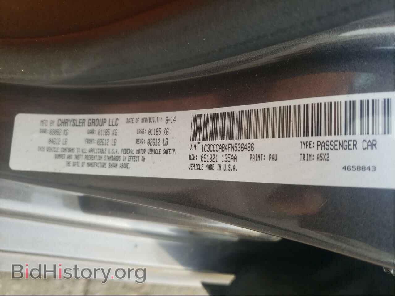 2015 CHRYSLER 200 - VIN: 1C3CCCAB4FN536486 - Photo 10