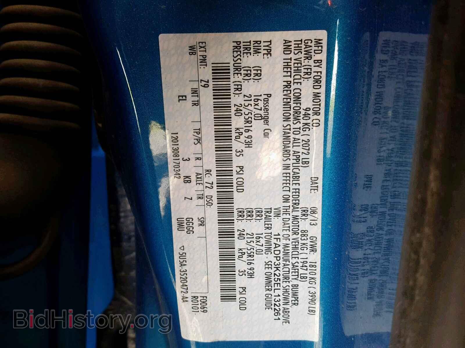 2014 FORD FOCUS - VIN: 1FADP3K25EL132261 - Photo 10