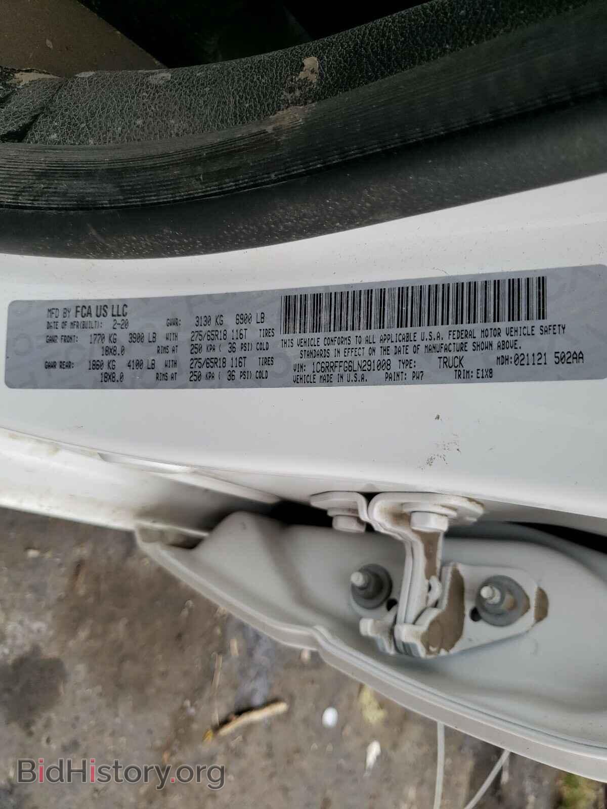 2020 RAM 1500 - VIN: 1C6RRFFG6LN291008 - Фото 10