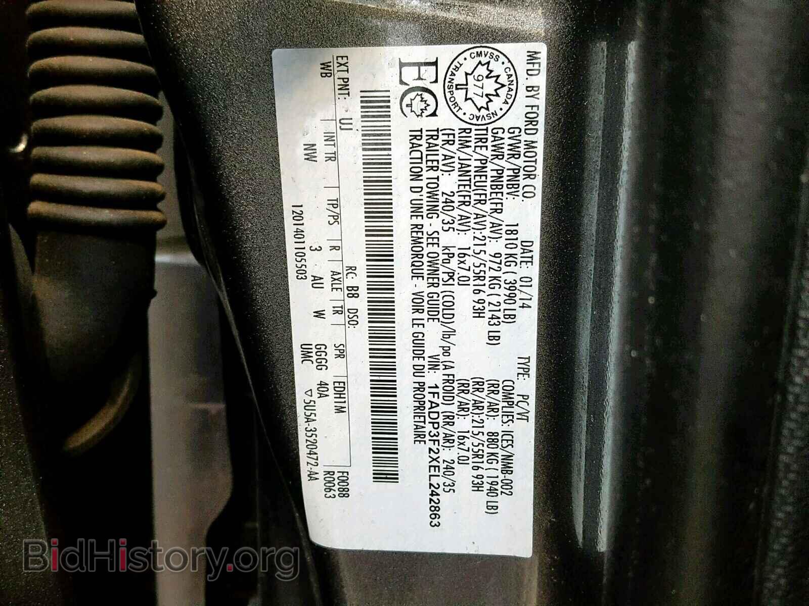 2014 FORD FOCUS - VIN: 1FADP3F2XEL242863 - Photo 10