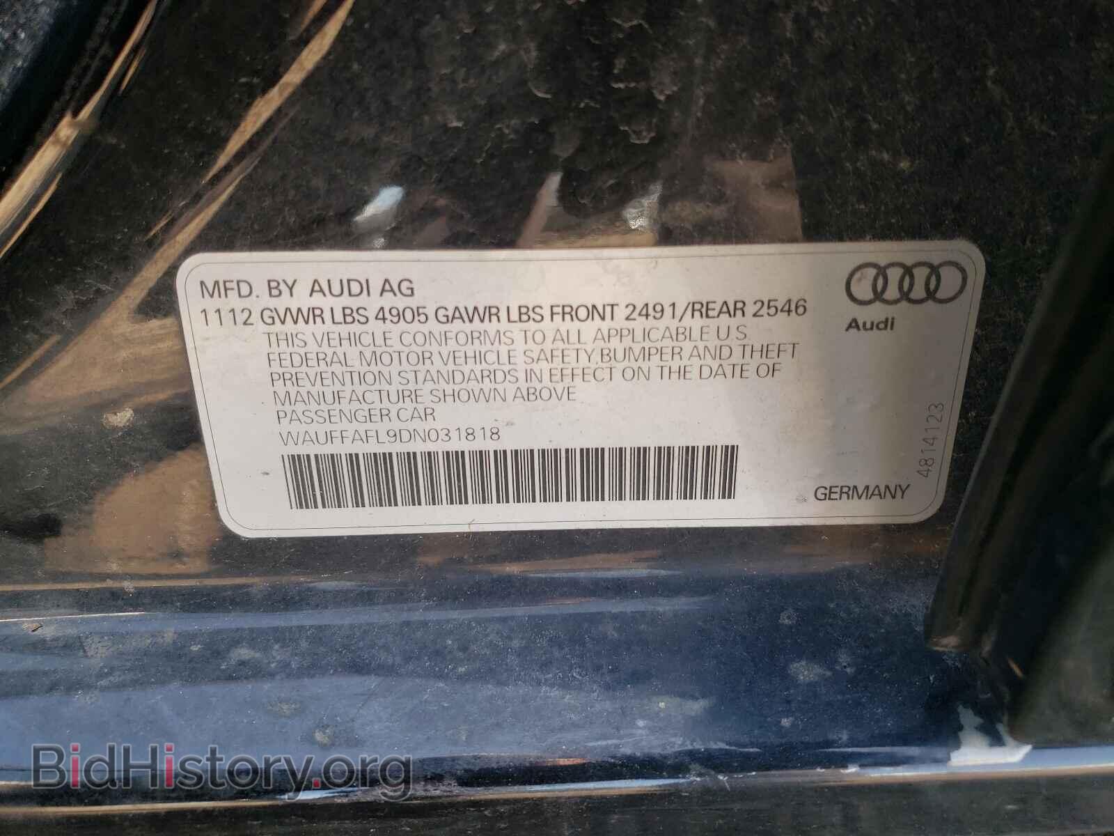 2013 AUDI A4 - VIN: WAUFFAFL9DN031818 - Photo 10