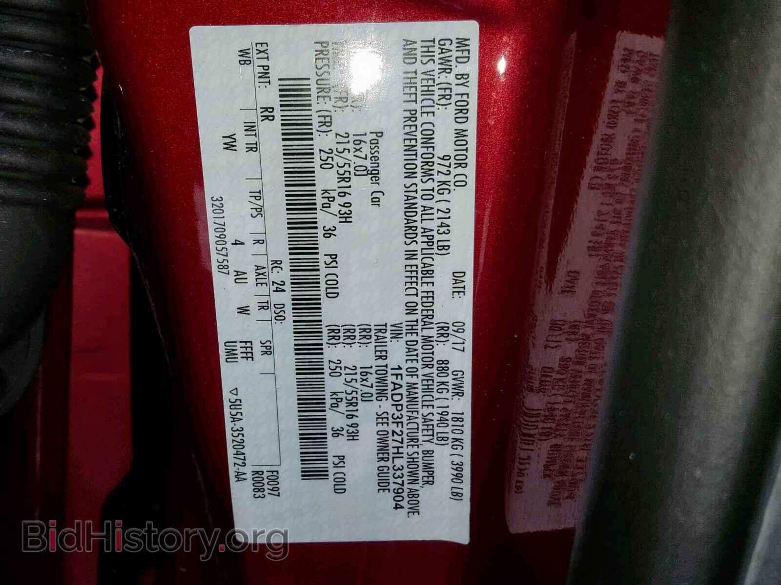 2017 FORD FOCUS SE - VIN: 1FADP3F27HL337904 - Фото 10