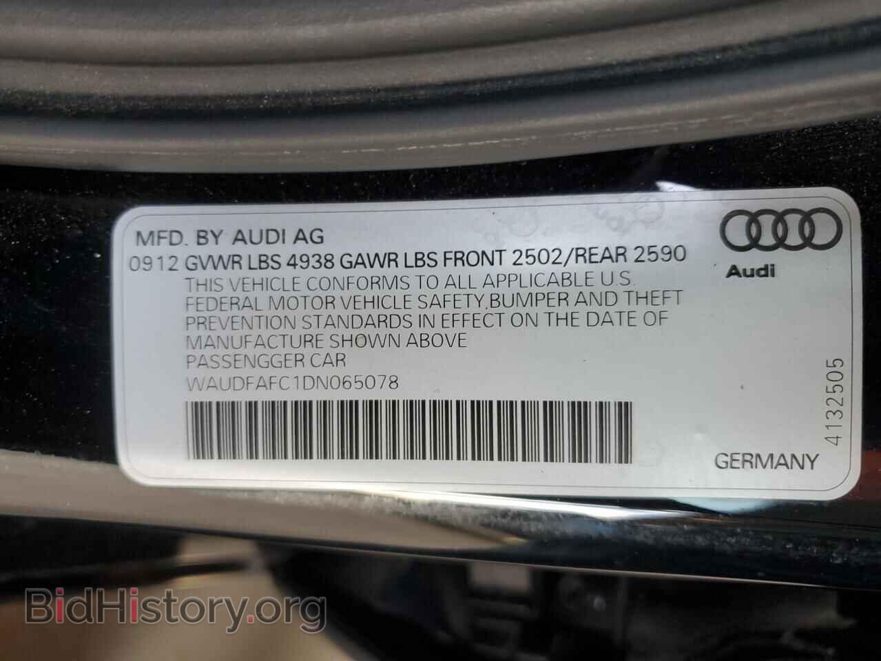 2013 AUDI A6 - VIN: WAUDFAFC1DN065078 - Photo 12