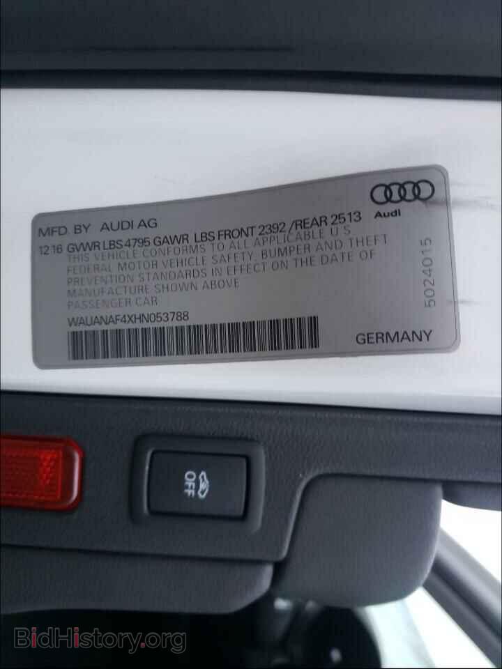 2017 AUDI A4 - VIN: WAUANAF4XHN053788 - Фото 10