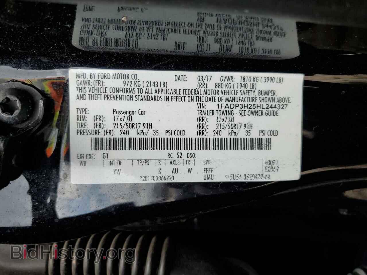 2017 FORD FOCUS - VIN: 1FADP3H25HL244327 - Фото 12