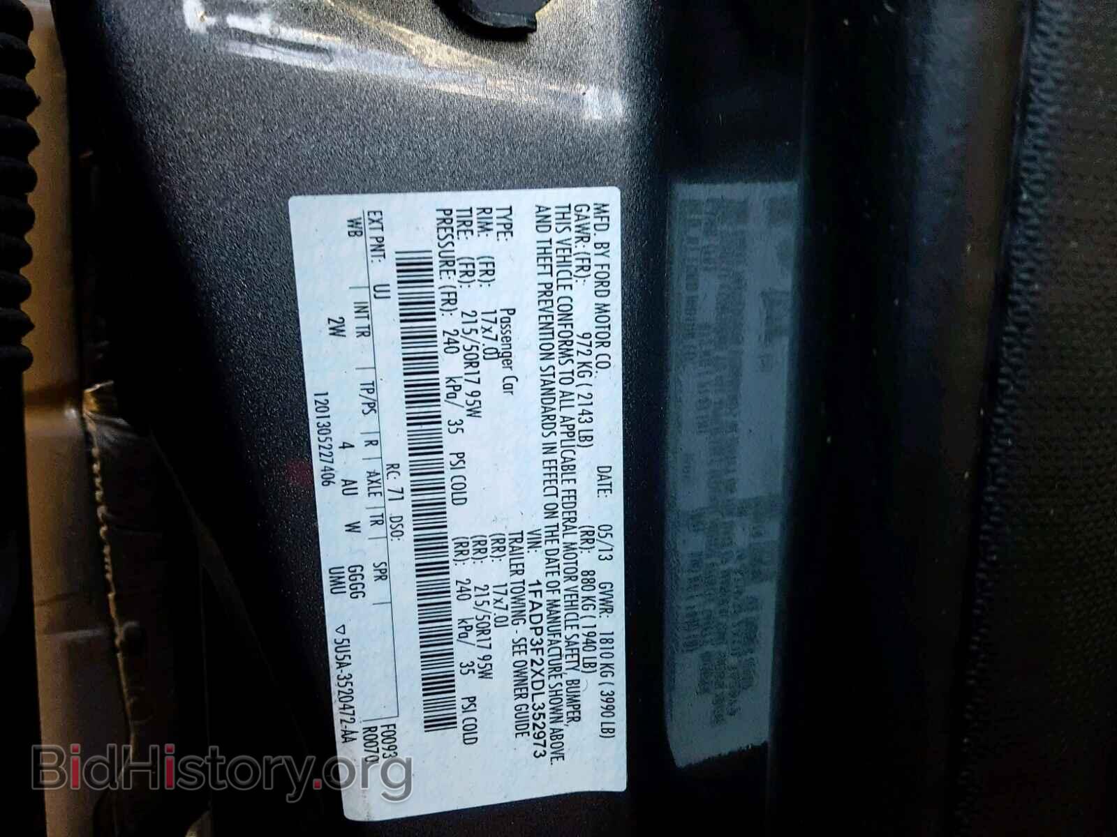2013 FORD FOCUS SE - VIN: 1FADP3F2XDL352973 - Фото 10
