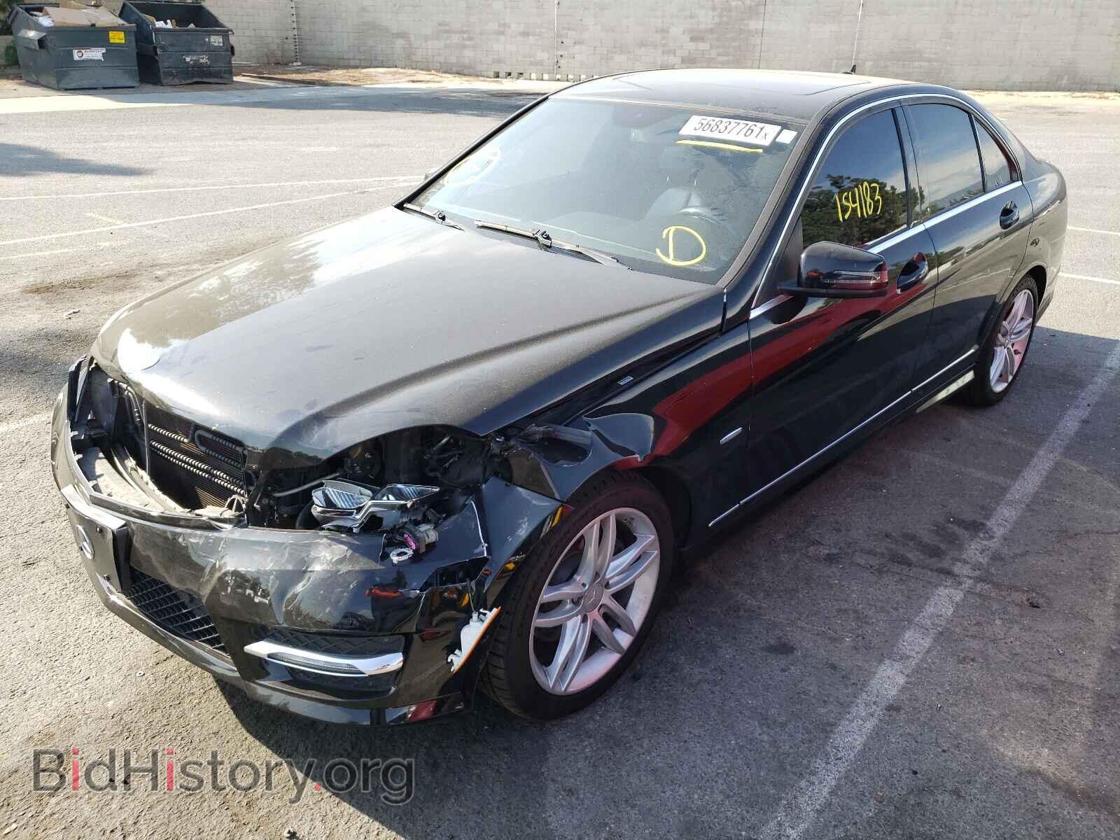 2012 MERCEDES-BENZ C-CLASS - VIN: WDDGF4HB5CR206866 - Фото 2