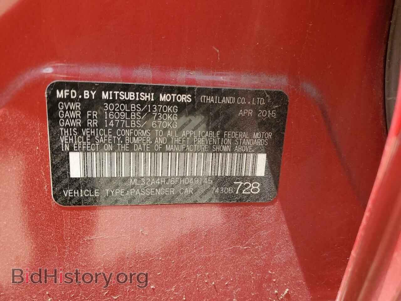 2015 MITSUBISHI MIRAGE - VIN: ML32A4HJ6FH049145 - Фото 12