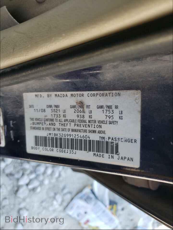 2009 MAZDA 3 - VIN: JM1BK32G991254604 - Photo 10
