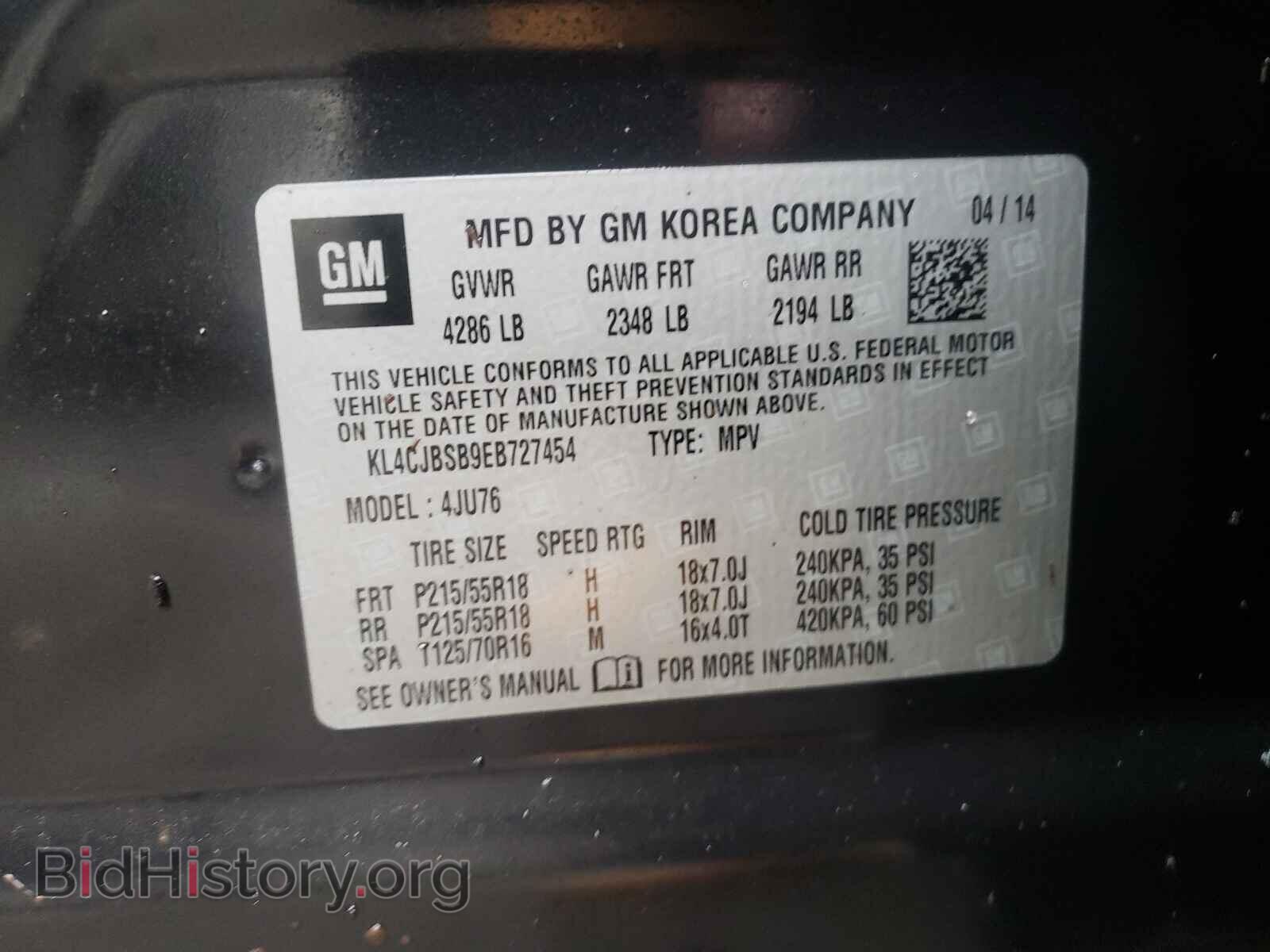 2014 BUICK ENCORE - VIN: KL4CJBSB9EB727454 - Photo 10