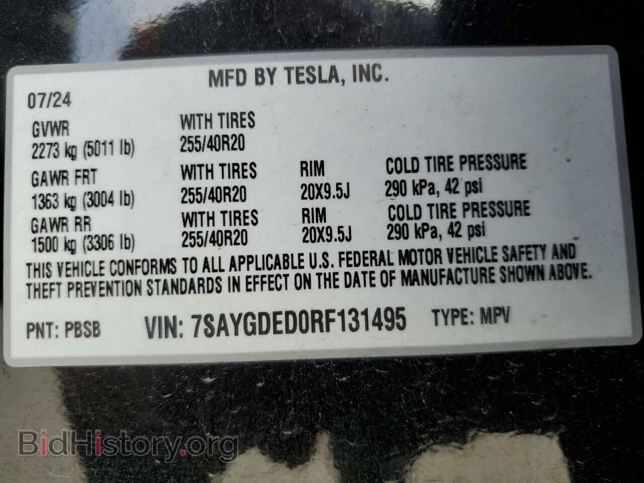 2024 TESLA MODEL Y - VIN: 7SAYGDED0RF131495 - Фото 13