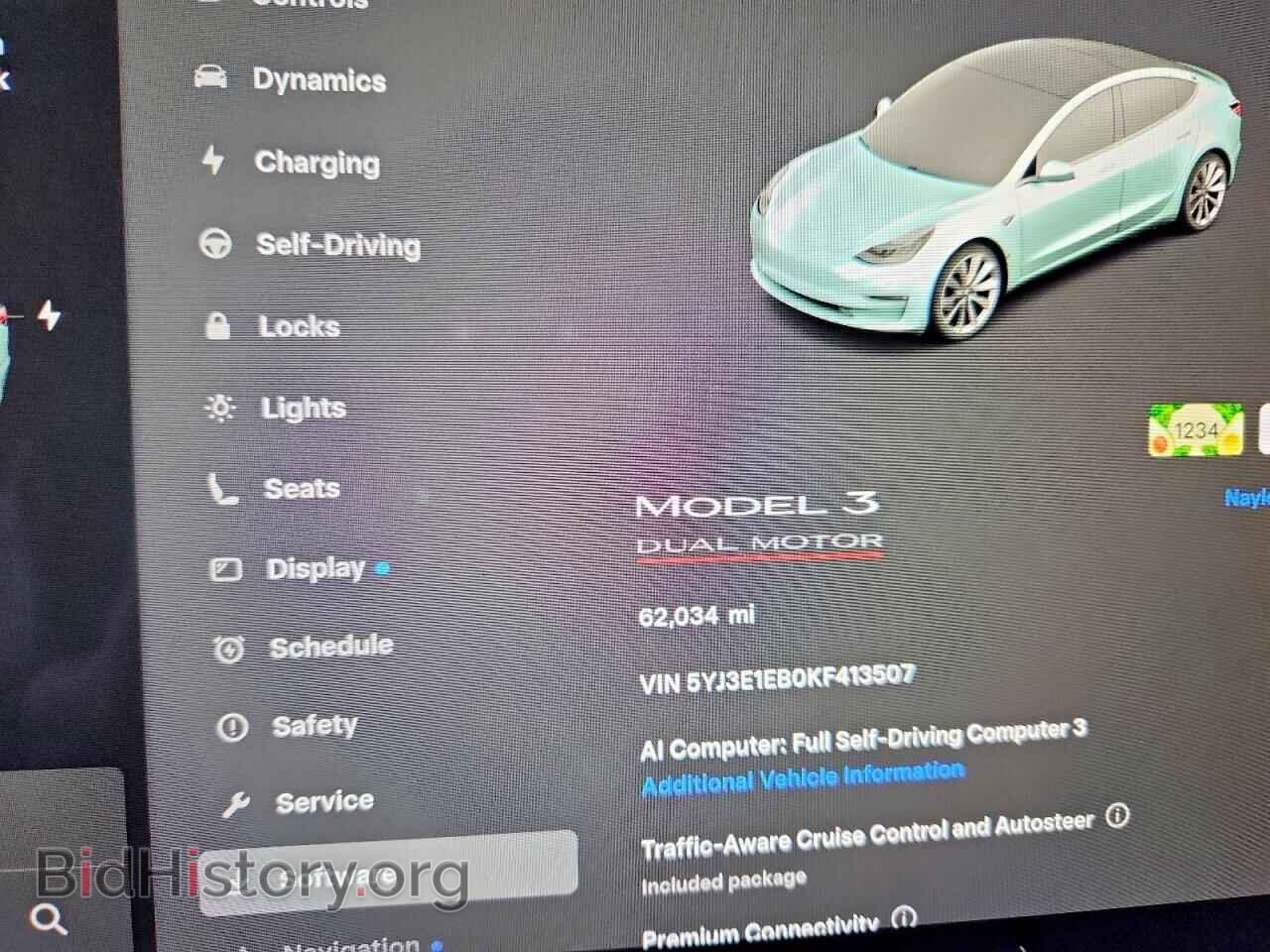 2019 TESLA MODEL 3 - VIN: 5YJ3E1EB0KF413507 - Фото 9