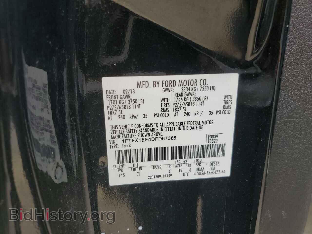 2013 FORD F-150 - VIN: 1FTFX1EF4DFD67365 - Photo 12
