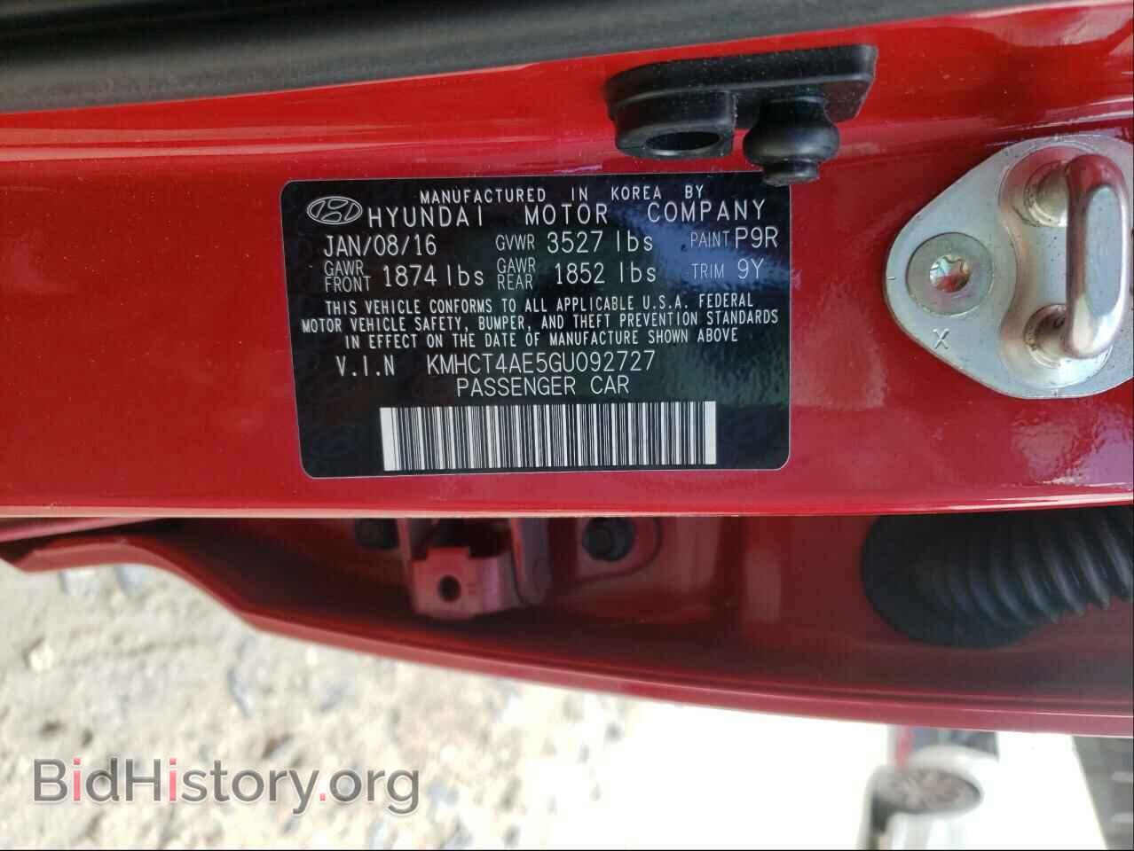 2016 HYUNDAI ACCENT - VIN: KMHCT4AE5GU092727 - Фото 10