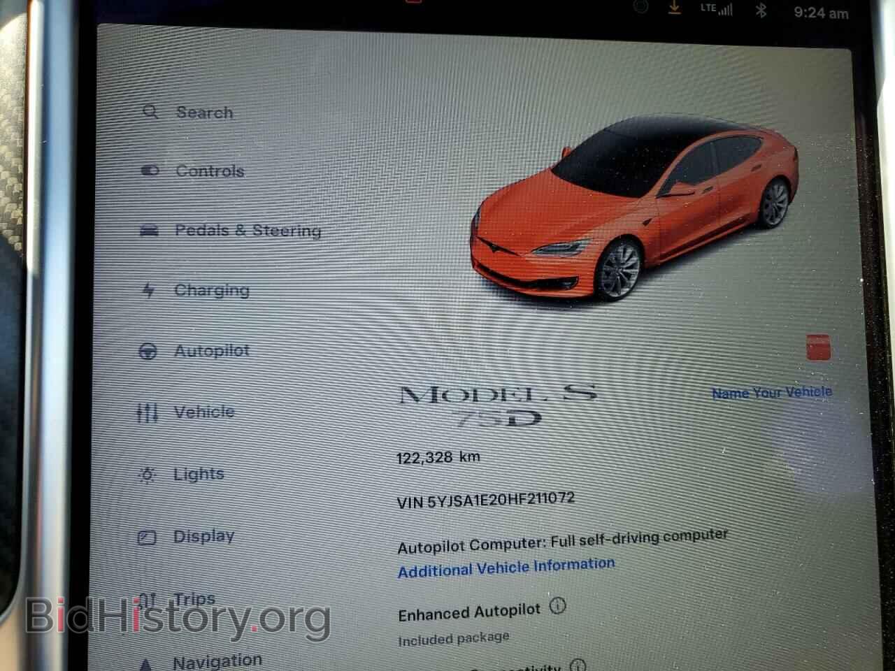 2017 TESLA MODEL S - VIN: 5YJSA1E20HF211072 - Photo 9