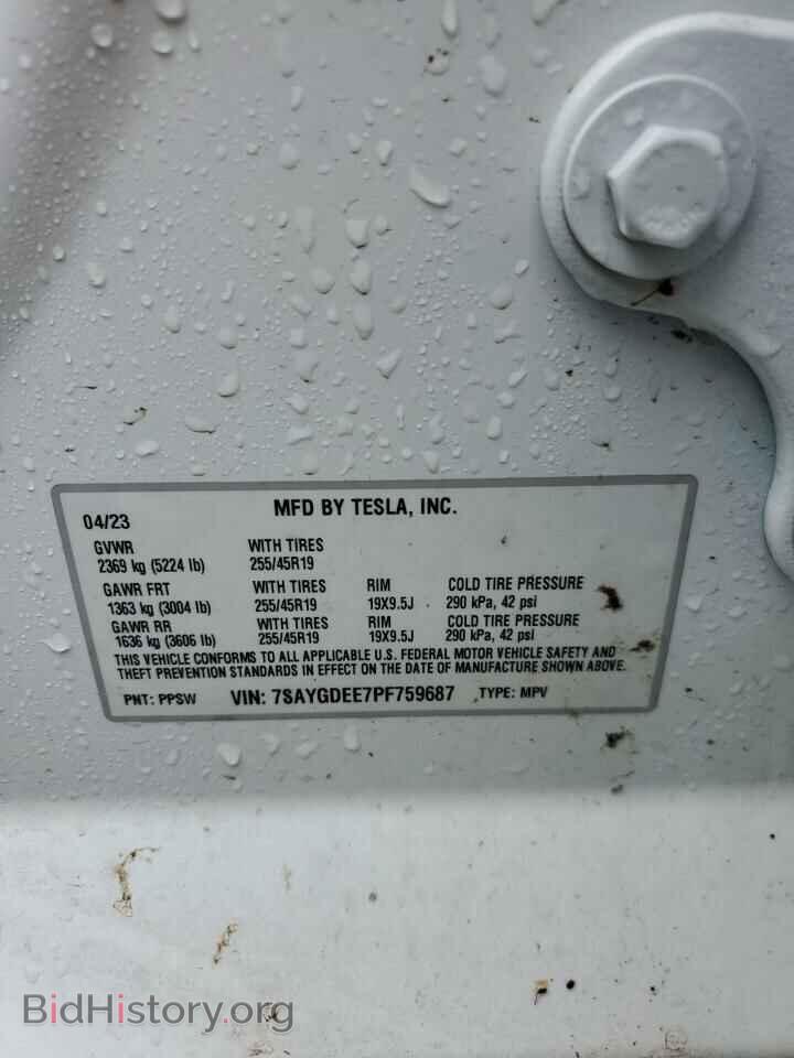 2023 TESLA MODEL Y - VIN: 7SAYGDEE7PF759687 - Фото 13