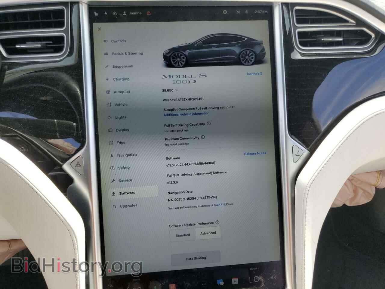 2017 TESLA MODEL S - VIN: 5YJSA1E2XHF209491 - Photo 9