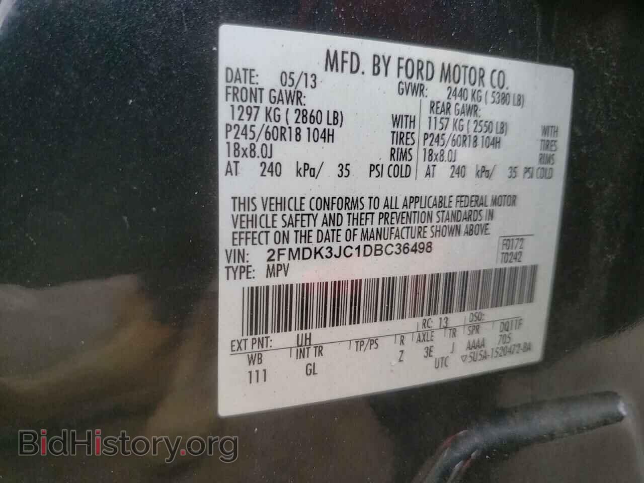 2013 FORD EDGE - VIN: 2FMDK3JC1DBC36498 - Photo 10
