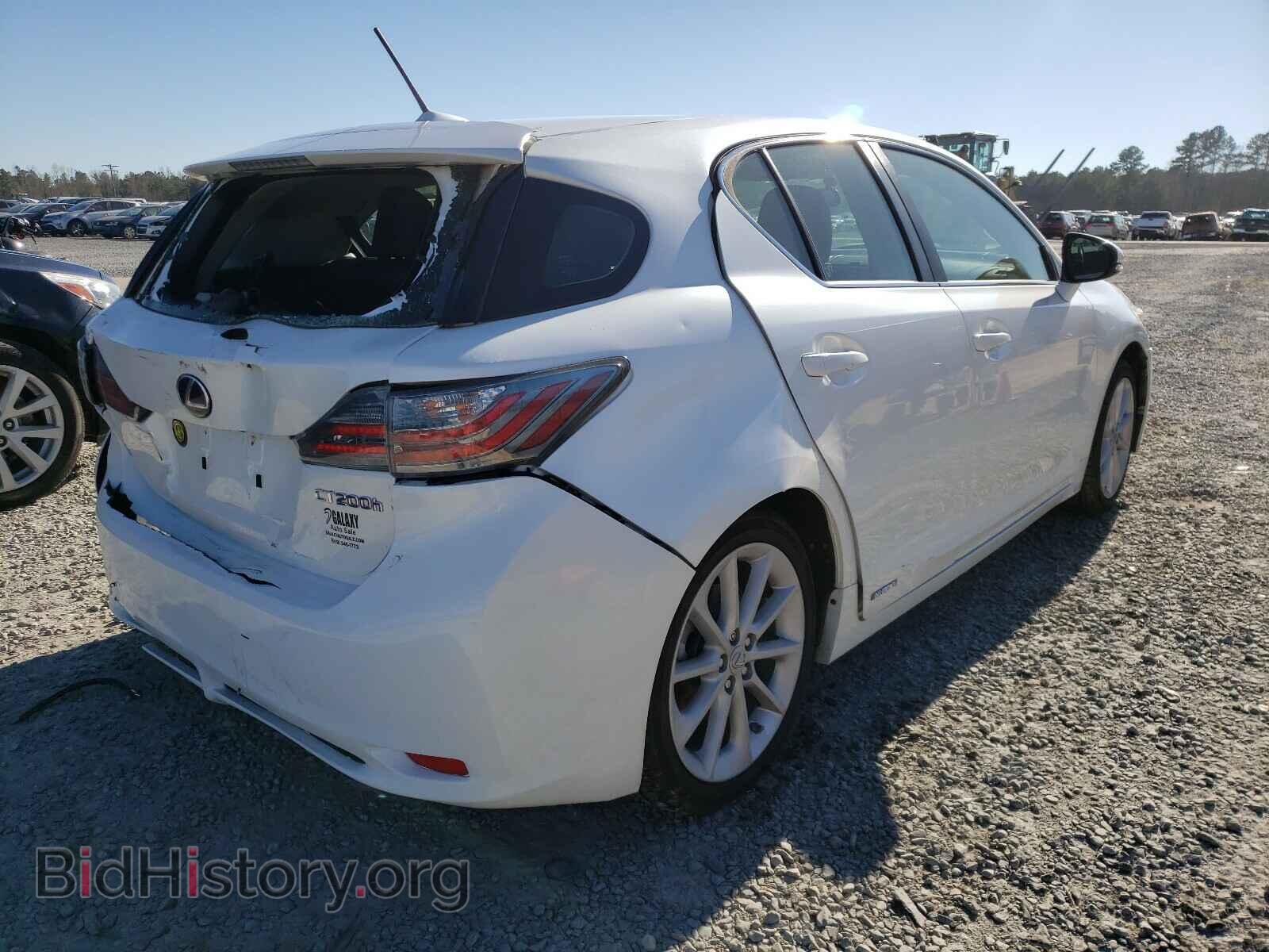 2012 LEXUS CT 200 - VIN: JTHKD5BH1C2110401 - Фото 4