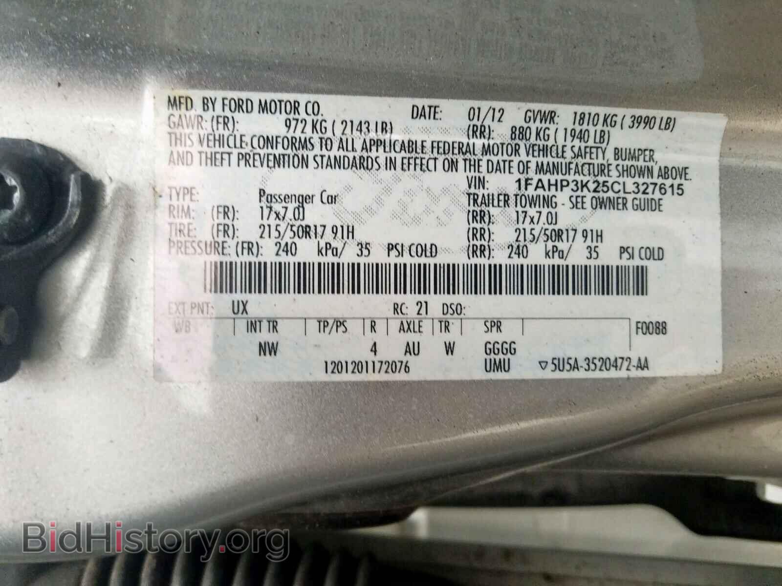 2012 FORD FOCUS SE - VIN: 1FAHP3K25CL327615 - Фото 10