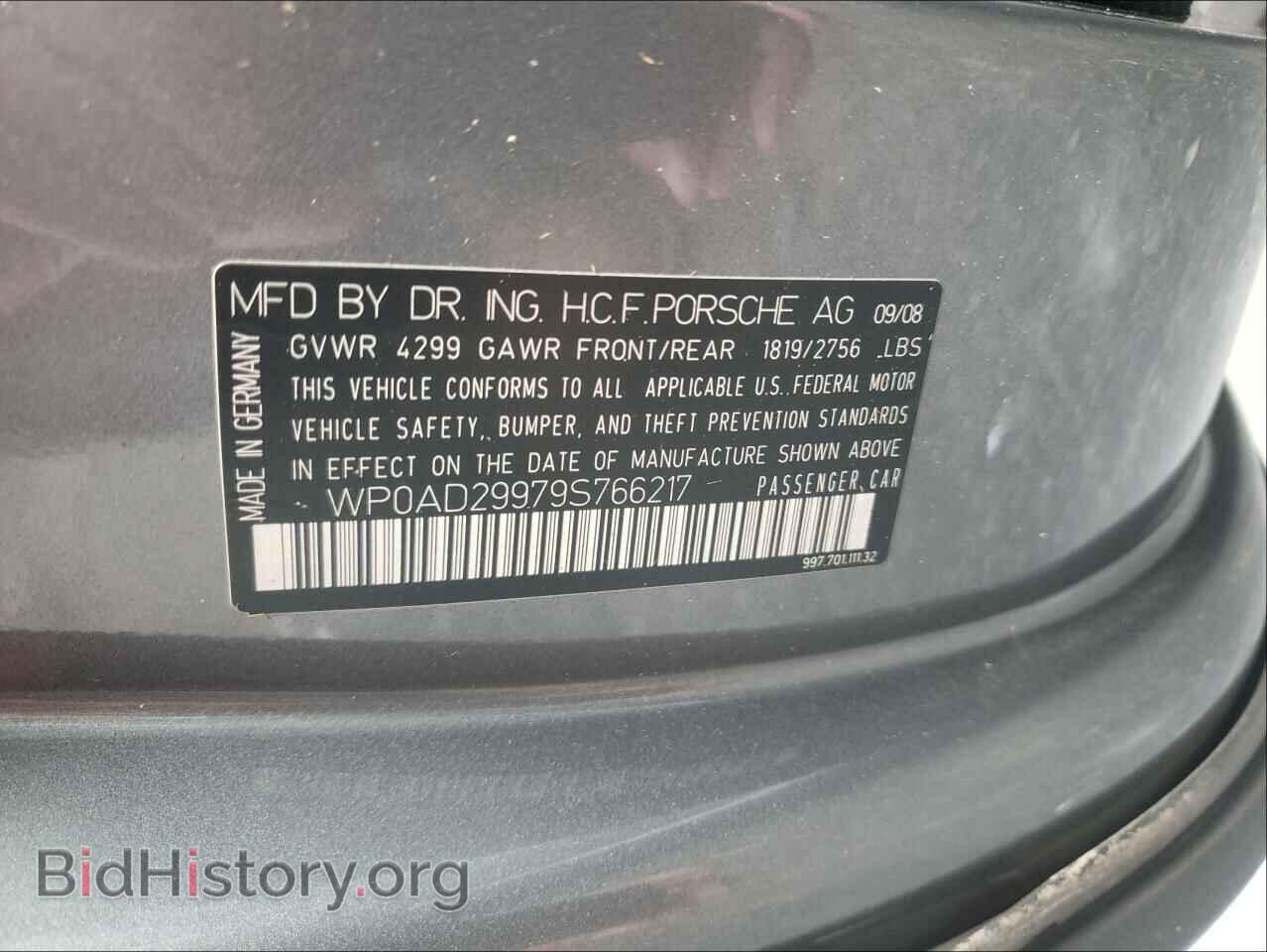 2009 PORSCHE 911 - VIN: WP0AD29979S766217 - Фото 10