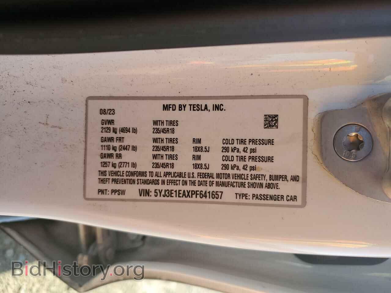 2023 TESLA MODEL 3 - VIN: 5YJ3E1EAXPF641657 - Фото 13