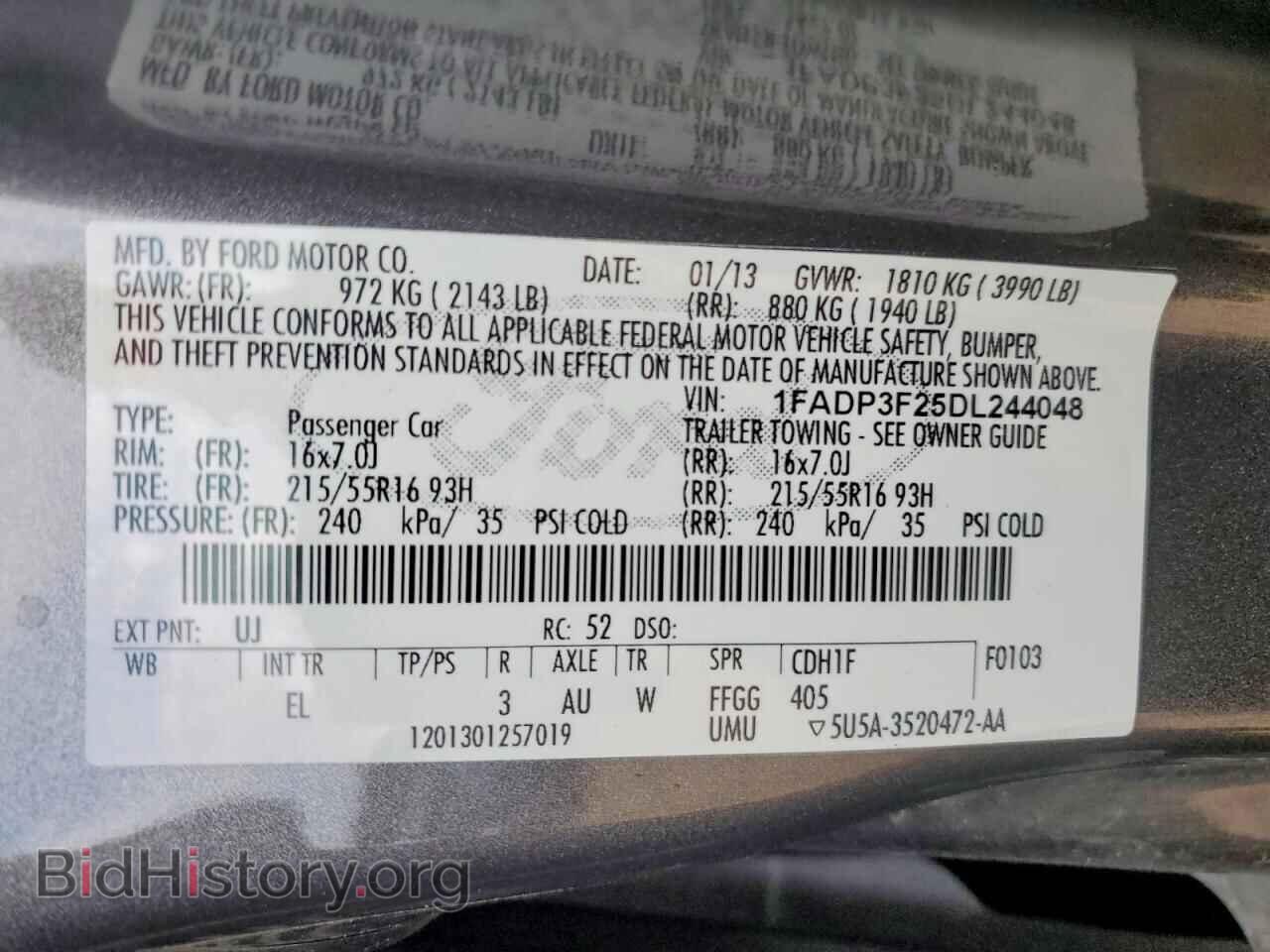 2013 FORD FOCUS - VIN: 1FADP3F25DL244048 - Photo 12
