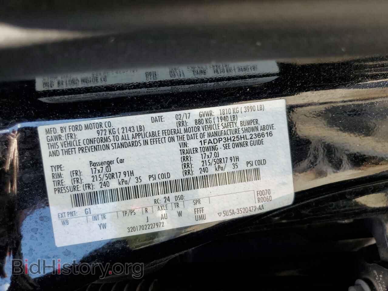 2017 FORD FOCUS - VIN: 1FADP3H25HL236616 - Фото 12