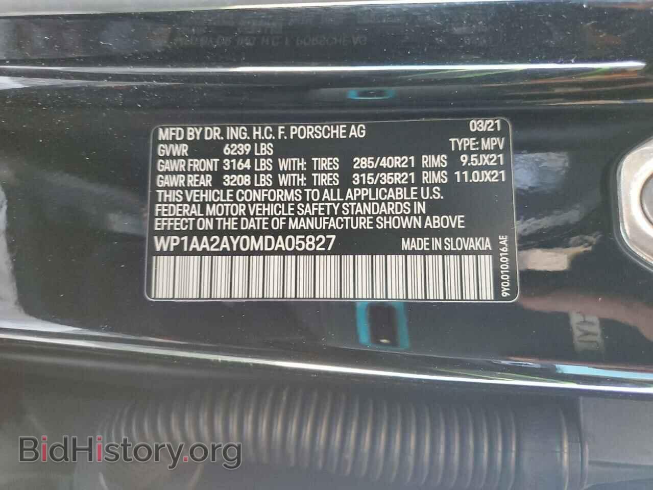 2021 PORSCHE CAYENNE - VIN: WP1AA2AY0MDA05827 - Photo 13