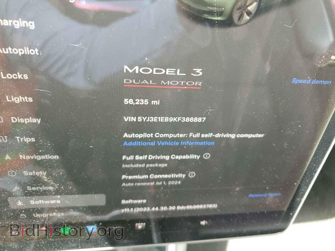 2019 TESLA MODEL 3 - VIN: 5YJ3E1EB9KF386887 - Фото 9
