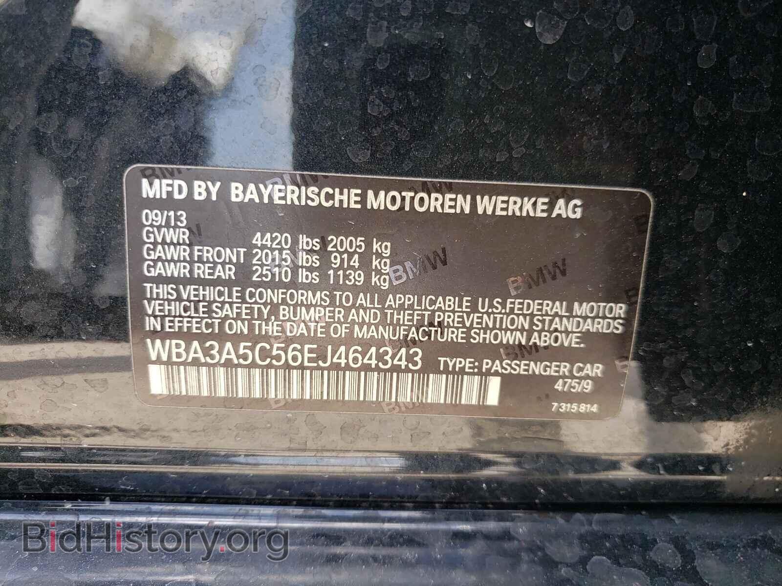 2014 BMW 3 SERIES - VIN: WBA3A5C56EJ464343 - Фото 10