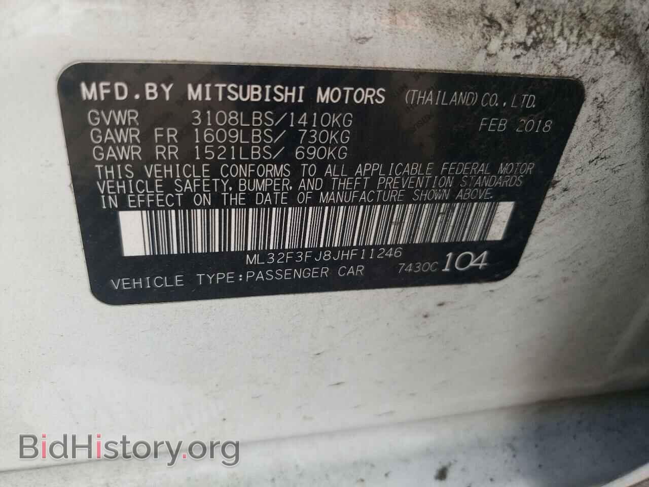 2018 MITSUBISHI MIRAGE - VIN: ML32F3FJ8JHF11246 - Фото 13