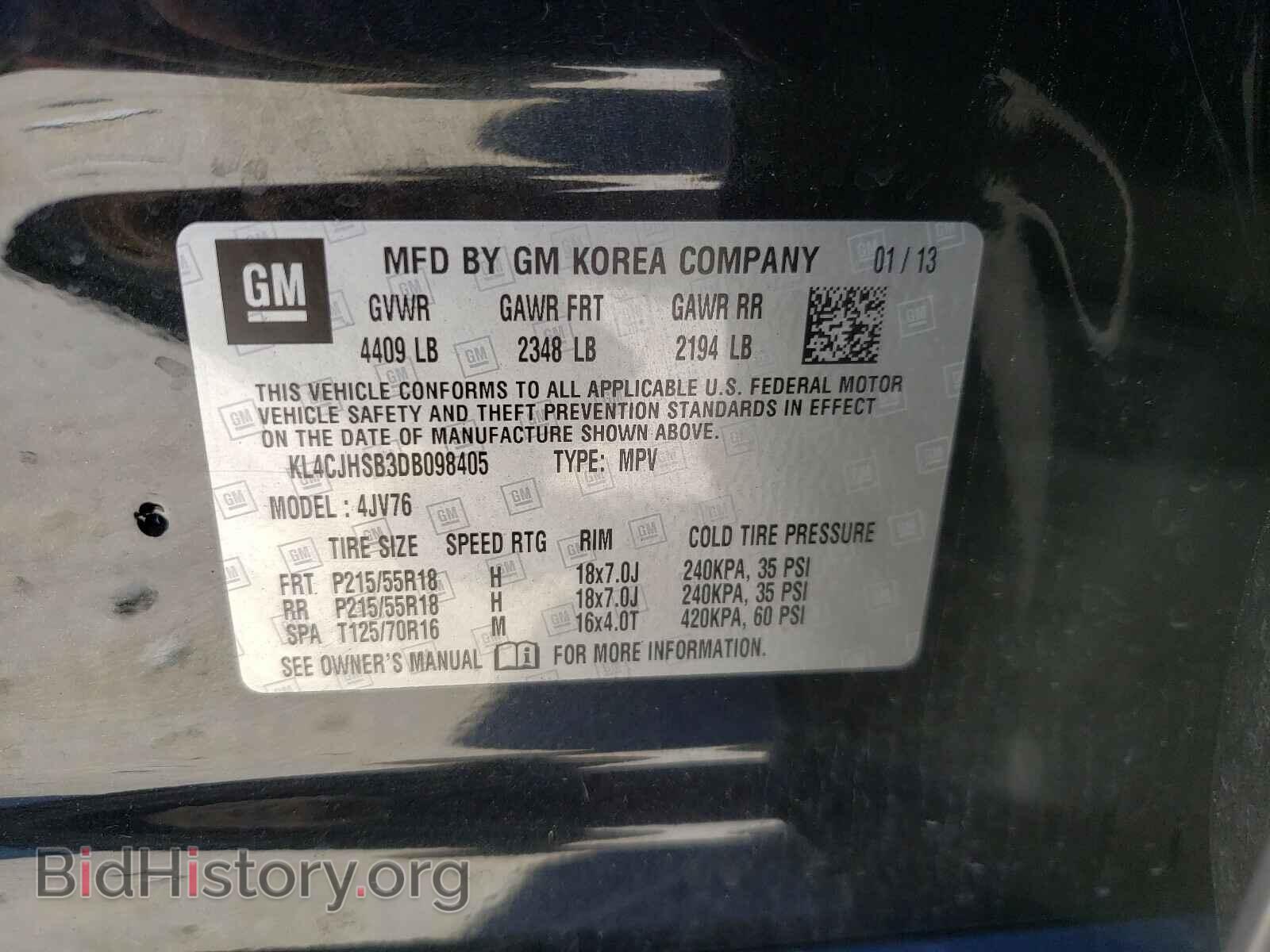 2013 BUICK ENCORE - VIN: KL4CJHSB3DB098405 - Photo 10