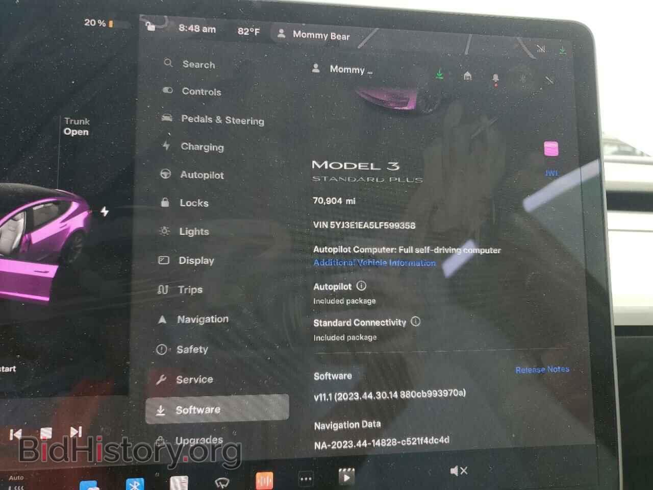2020 TESLA MODEL 3 - VIN: 5YJ3E1EA5LF599358 - Фото 9