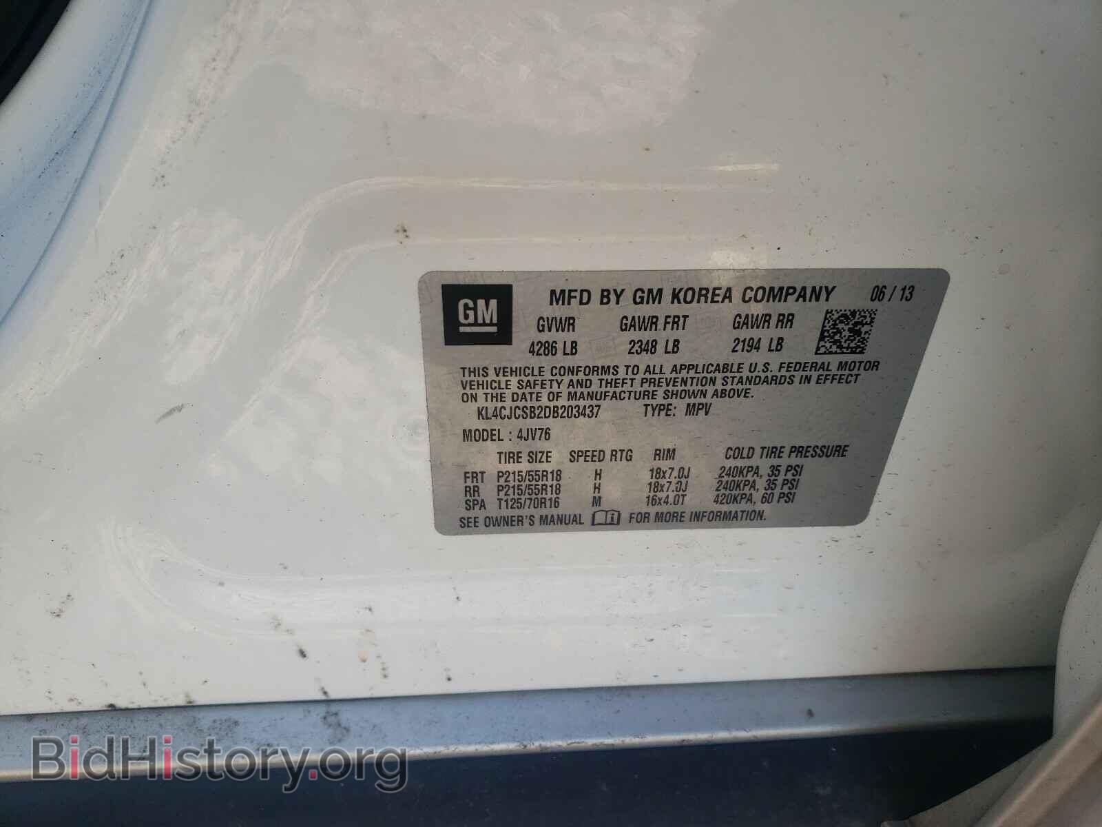 2013 BUICK ENCORE - VIN: KL4CJCSB2DB203437 - Photo 10