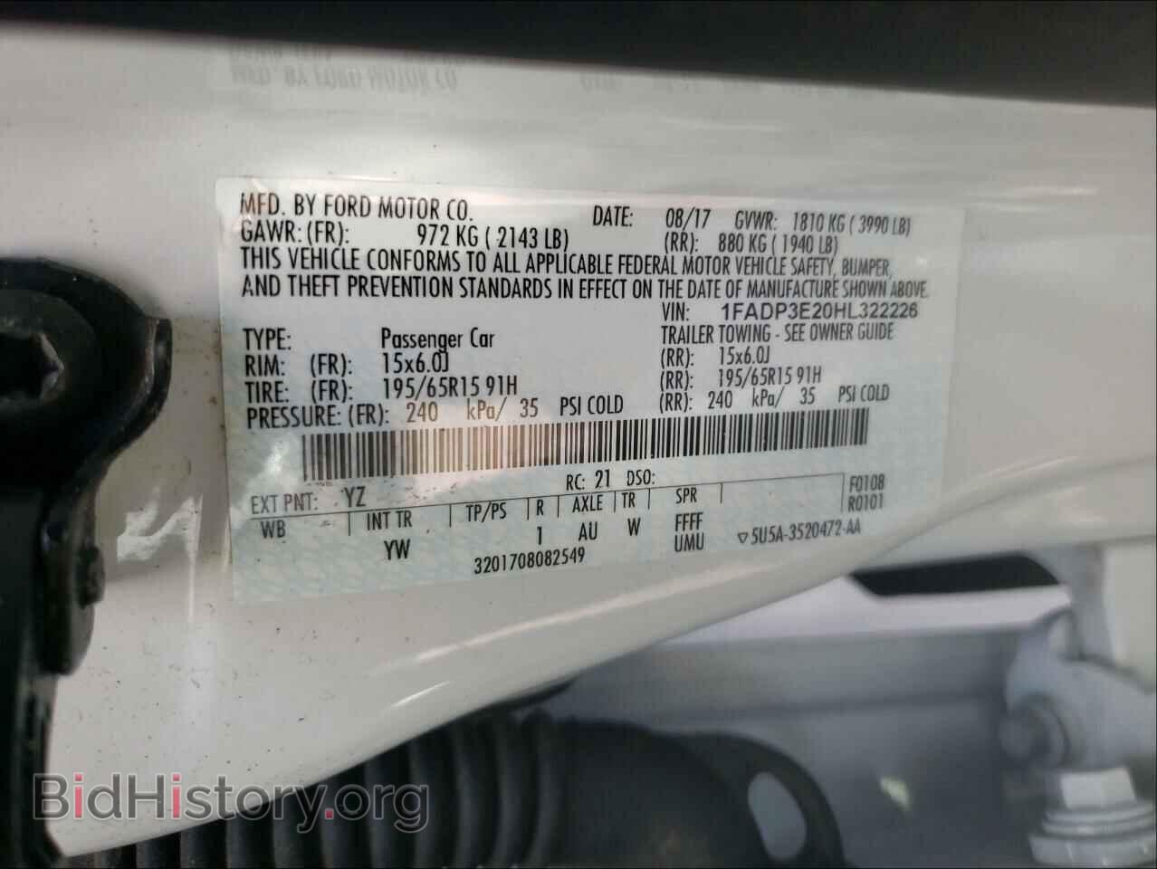 2017 FORD FOCUS - VIN: 1FADP3E20HL322226 - Фото 10