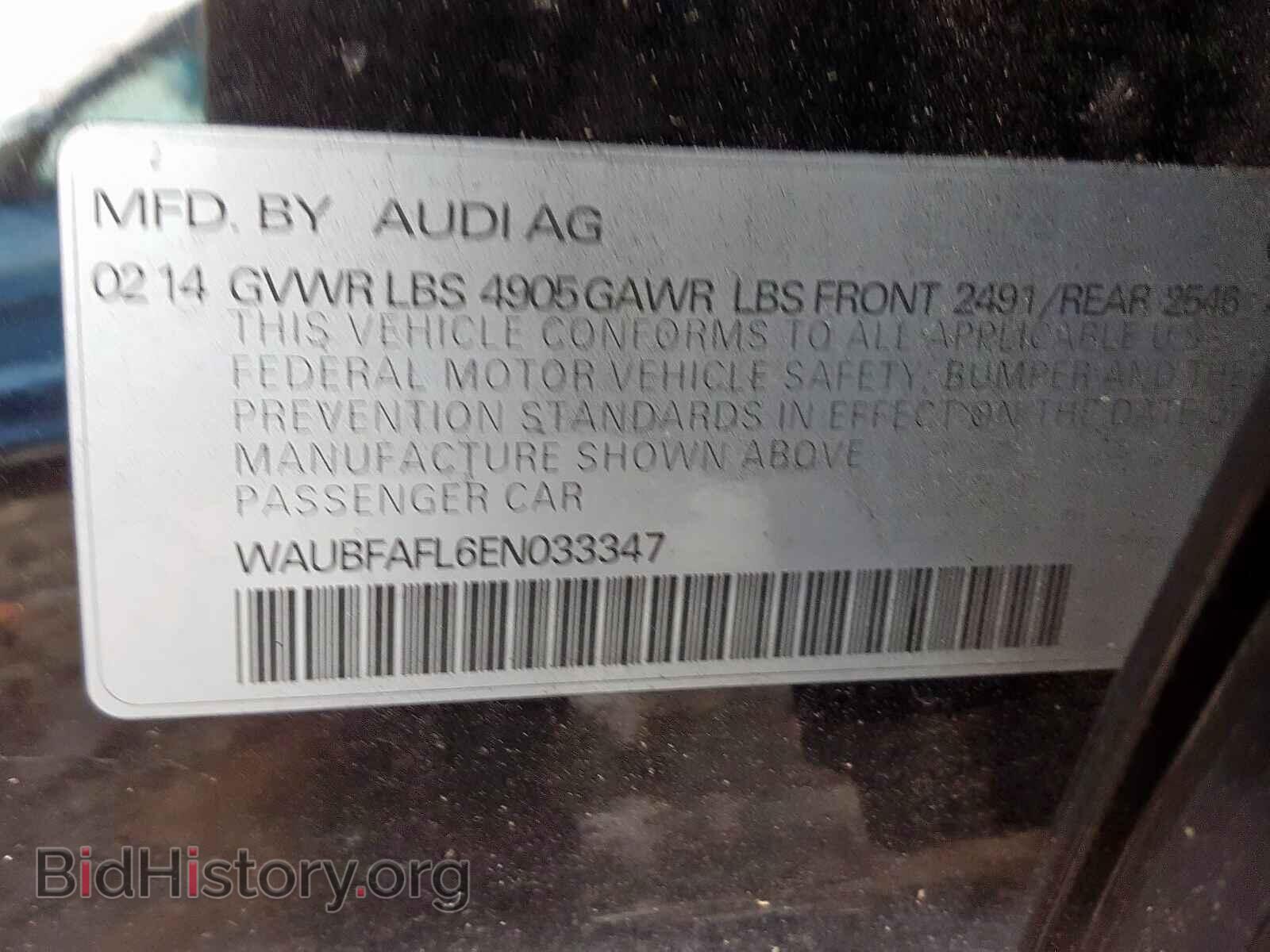 2014 AUDI A4 - VIN: WAUBFAFL6EN033347 - Фото 10