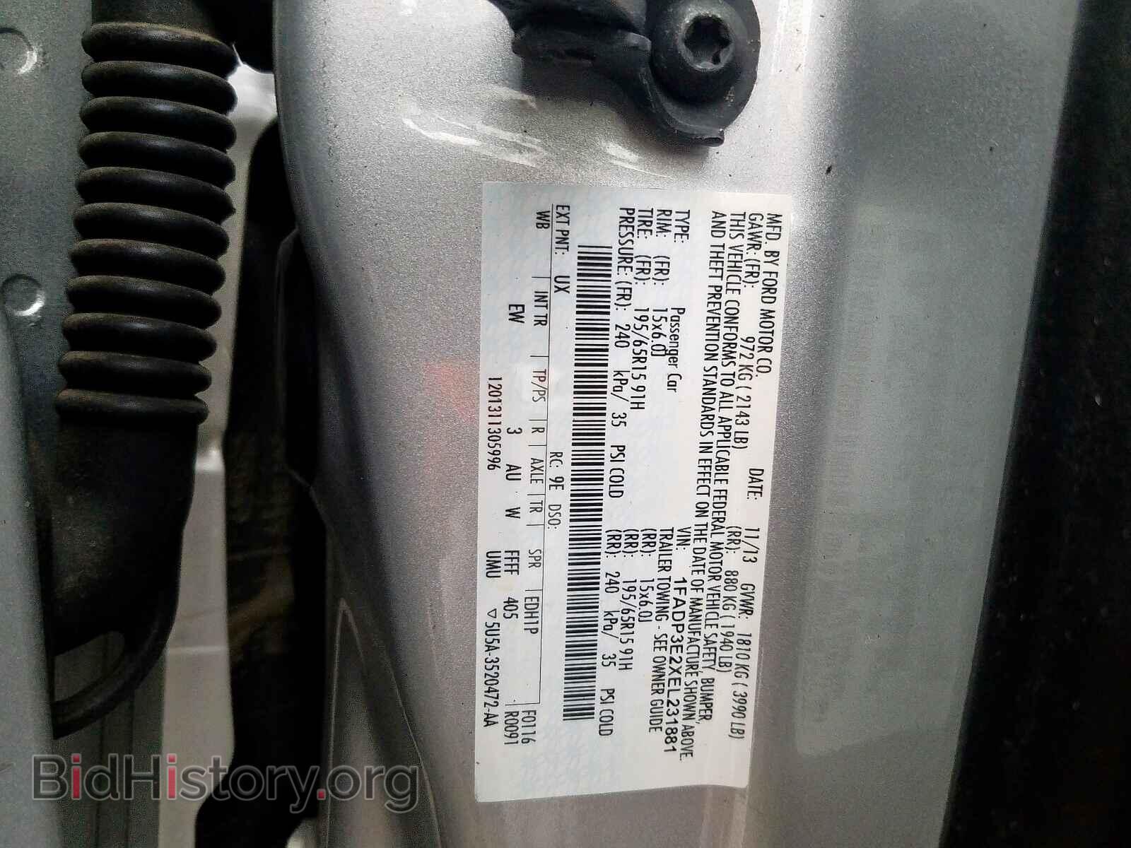 2014 FORD FOCUS - VIN: 1FADP3E2XEL231881 - Photo 10