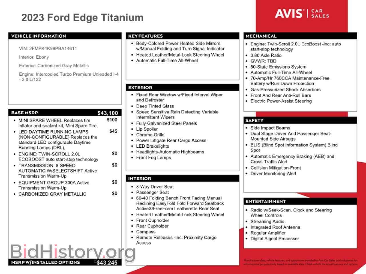 2023 FORD EDGE - VIN: 2FMPK4K99PBA14611 - Фото 13