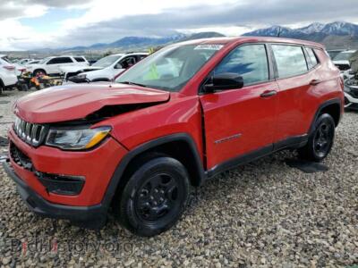 2020 Jeep COMPASS Sport, красный — VIN 3C4NJDAB9LT137584, Copart
